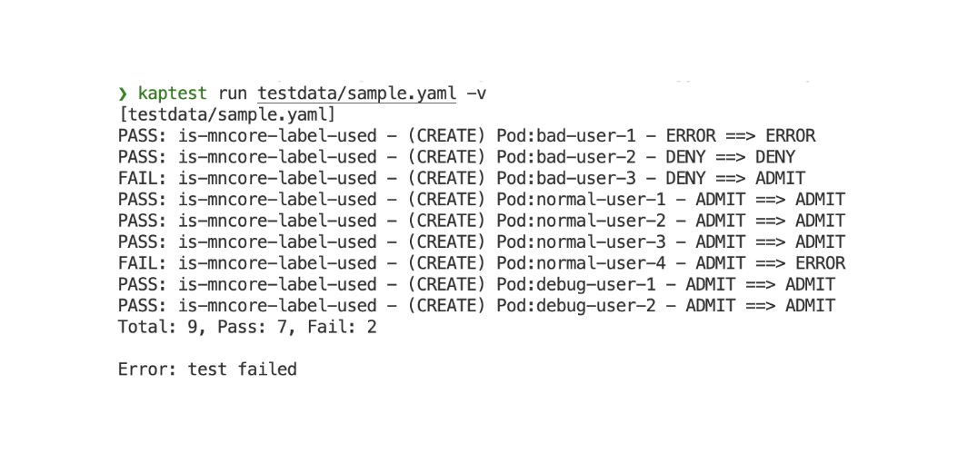 Kubernetes の Validating Admission Policy のテストツールを開発しました